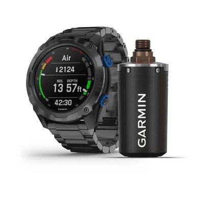 Смарт-годинник Garmin Descent Mk2i титановий DLC з титановим ремінцем в комплекті з передавачем Descent T1 010-02132-12 фото