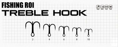 Гачок-трійник Fishing ROI Treble Hook №10 5шт. (Black nickel) 217-20-010 фото
