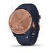 Спортивний годинник Garmin Vivomove 3S зі сталевим безелем кольору "рожеве золото", темно-синім корпусом та ремінцем 010-02238-23 фото 1
