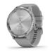Спортивний годинник Garmin Vivomove 3 зі сріблястим сталевим безелем, сірим корпусом та ремінцем 010-02239-20 фото 1