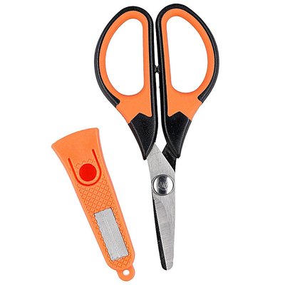 Ножницы для нити Mikado с точилкой цвет-оранжевый AMC-005 фото