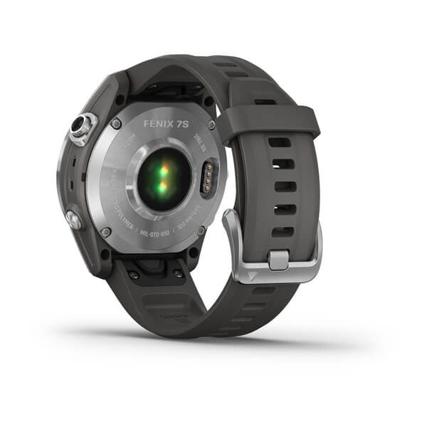 Смарт-годинник Garmin Fenix 7S сріблястий з ремінцем сірий графіт 010-02539-01 фото