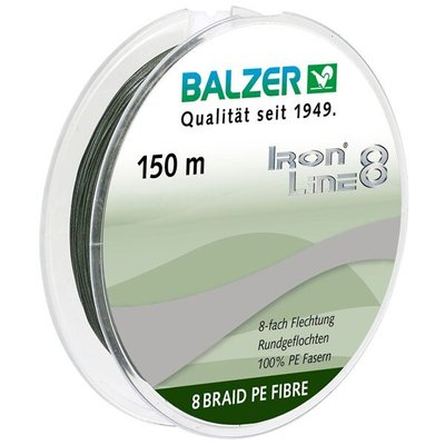 Шнур Balzer Iron Line 8x Green 150м 0.14мм 10,7кг (темно-зелений) 12663 014 фото
