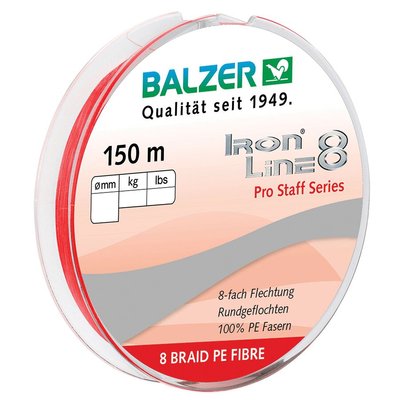 Шнур Balzer Iron Line 8x Red 150м 0.18мм 12,7кг (червоний) 12656 018 фото