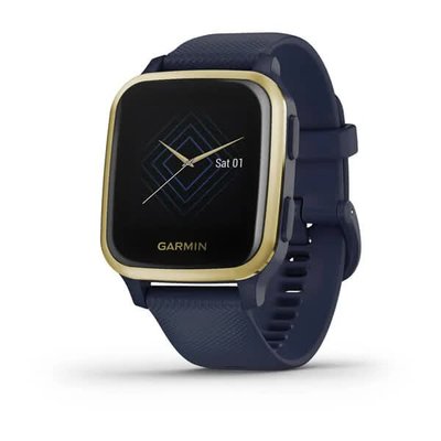 Спортивний годинник Garmin Venu Sq Music Edition золотавий з темно-синім ремінцем 010-02426-12 фото